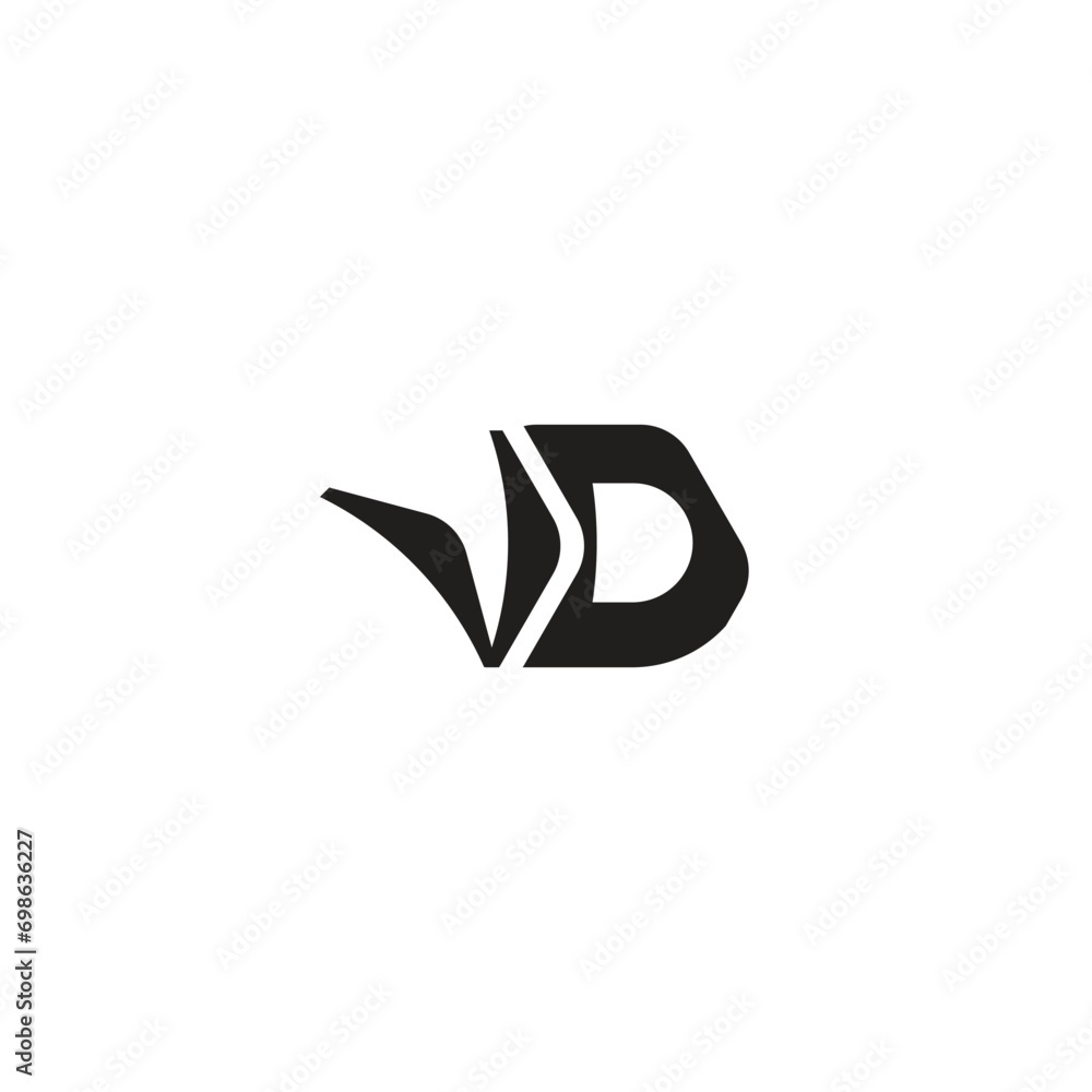 Initial letter vd logo design template, dv vector illustration Initial letter vd logo design template, dv vector illustration