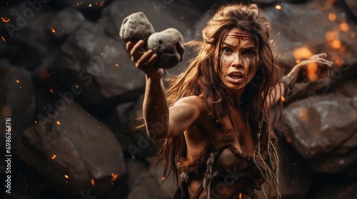 Flame of Evolution: Unveiling the Neanderthal's Discovery of Fire - A Surprising and Transformative Moment for Homo Sapiens, Marking an Astonishing Breakthrough in Ancient Culture.

 photo