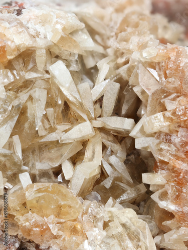 Billede på lærred Baryte, also called barite or barytes, crystals on a fluorite matrix
