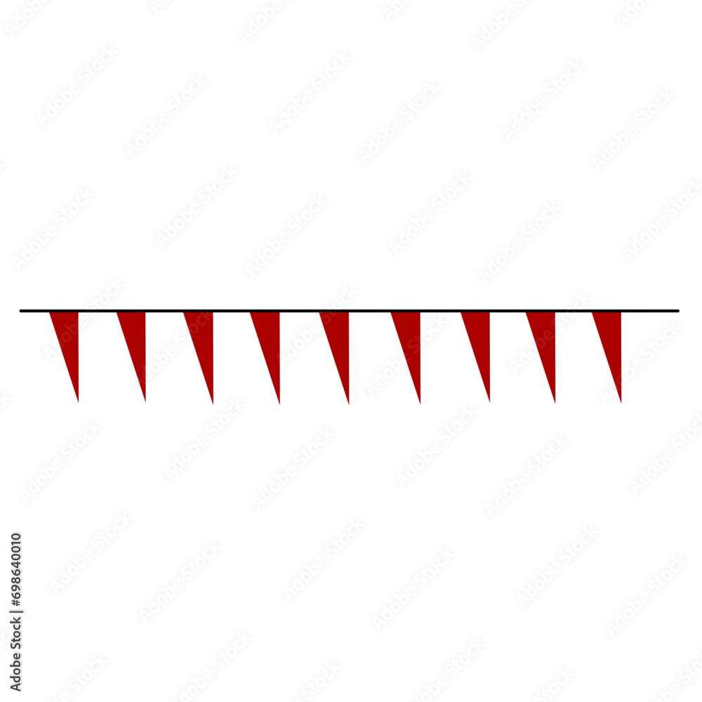 Fototapeta premium Red And White Hanging Ornament