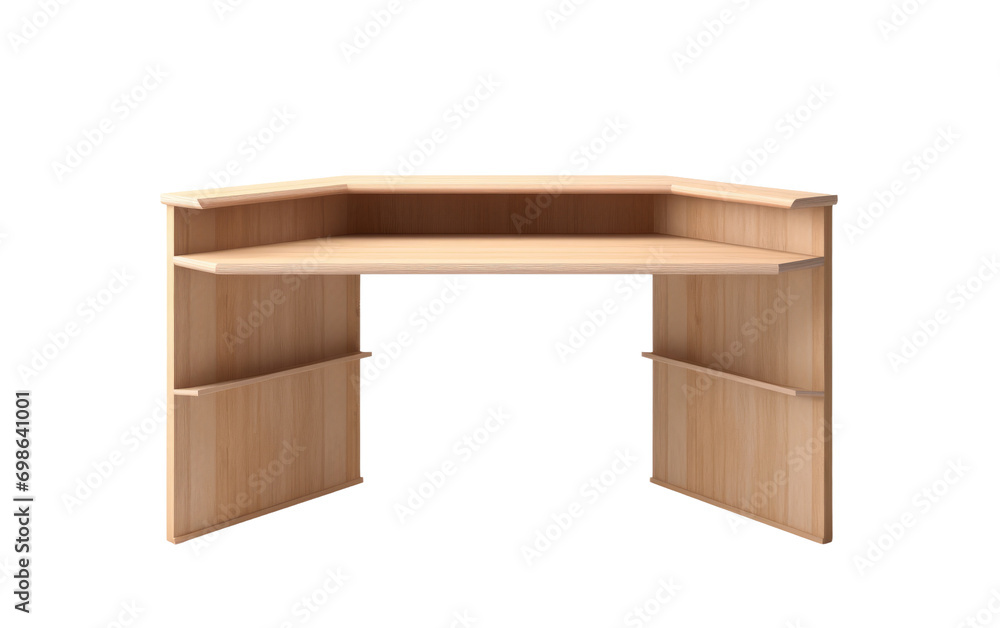 Corner Wall Desk Elegance On a White or Clear Surface PNG Transparent Background. Corner Wall Desk Elegance On a White or Clear Surface PNG Transparent Background.