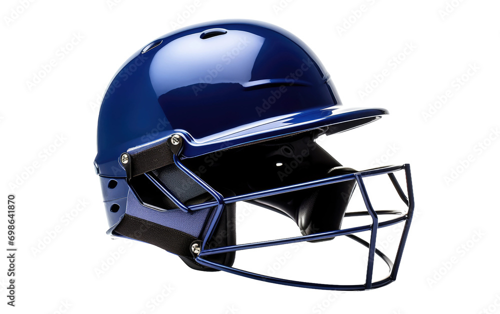 Naklejka premium Cricket Helmet Featured On a White or Clear Surface PNG Transparent Background.