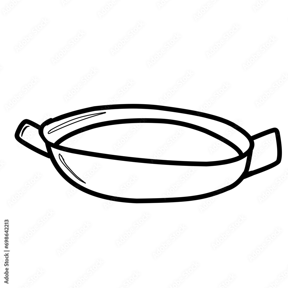 Cooking line icons. Boiling time, Frying pan and Kitchen utensils. Fork, spoon and knife line icons. Recipe book, chef hat and cutting board. Linear set. Quality line set. Vector