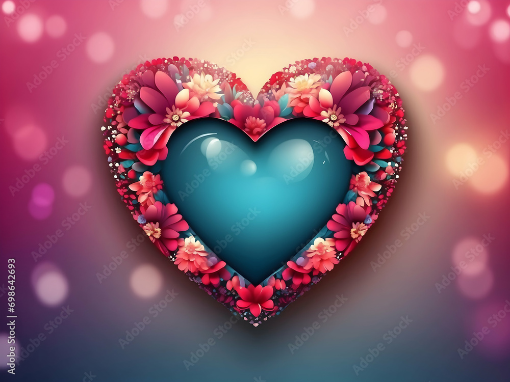  Valentine abstract with heart  wallpaper