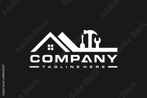 house roof workshop equipment logo