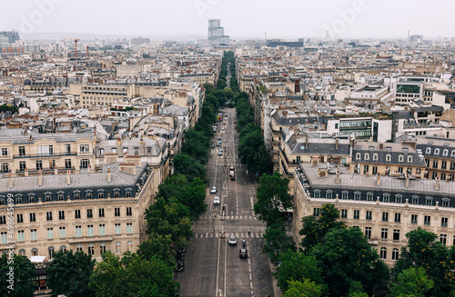 Parisian streets. Horisontal panorama