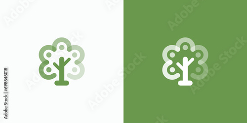 Logo design of people holding hands in the shape of a tree