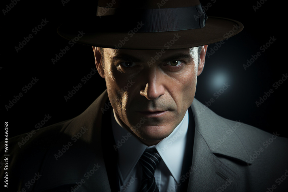 Old fashioned secret agent retro style woman man investigate criminal Generative AI motion picture movie Old fashioned secret agent retro style woman man investigate criminal Generative AI motion picture movie