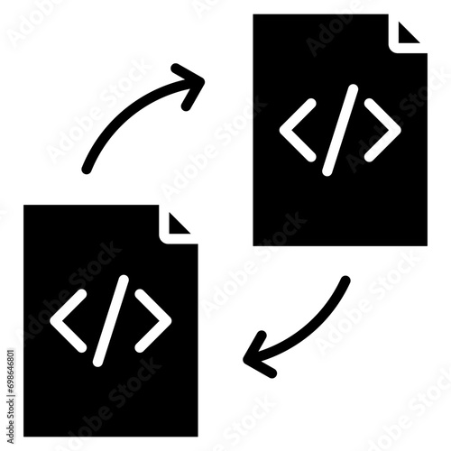 Duplicated Code Icon Element For Design