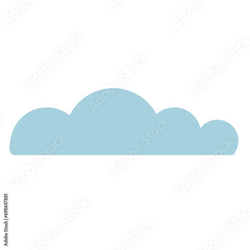 Blue Clouds Papercut Illustration