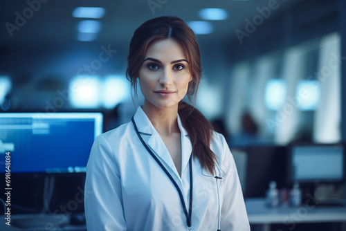 Experienced doctor in operation room analyzing x ray diagnosis surgeon radiologist Generative AI