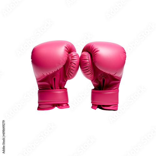 Breast Cancer’s Pink Boxing Glove: A Photographic Journey, Isolated on Transparent Background, PNG