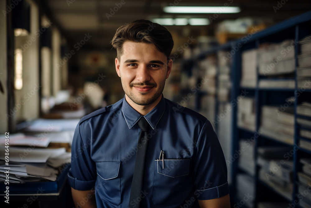 Generative AI portrait delivery concept mailman mail post transportation Generative AI portrait delivery concept mailman mail post transportation