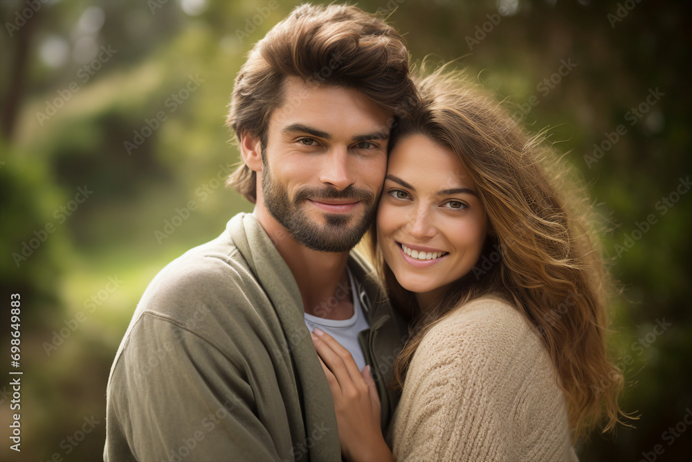 AI generated portrait image of happy married people enjoying romantic period AI generated portrait image of happy married people enjoying romantic period