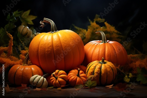 Autumnal Splendor: Pumpkins in Vibrant Color