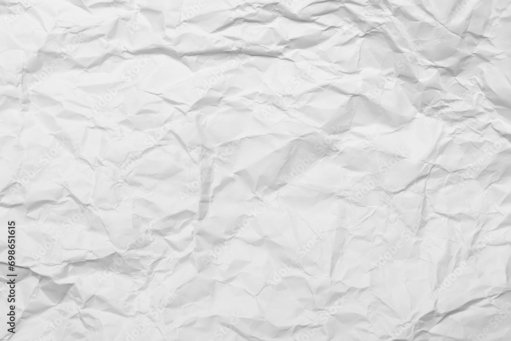 Fototapeta premium White Paper Texture background. Crumpled white paper abstract shape background with space paper recycle for text