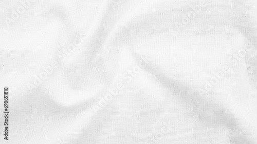 Fabric backdrop White linen canvas crumpled natural cotton fabric Natural handmade linen top view background Organic Eco textiles White Fabric linen texture