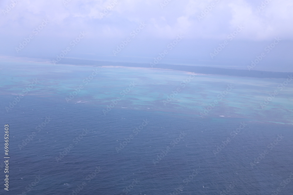 view of the Indonesian sea from above view of the Indonesian sea from above