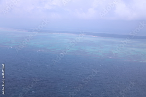 view of the Indonesian sea from above