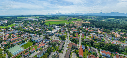 Panoramablick auf Traunreut im oberbayerischen Chiemgau © ARochau