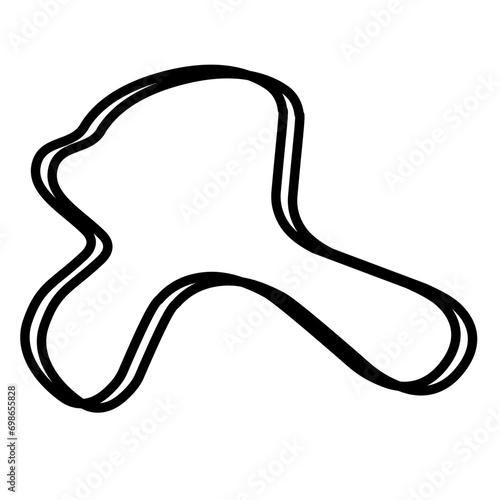 Organic random blob shape