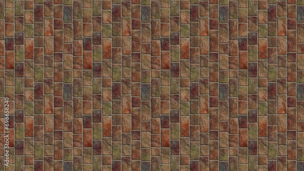 Fototapeta premium Texture material background Multicolor Bricks 1