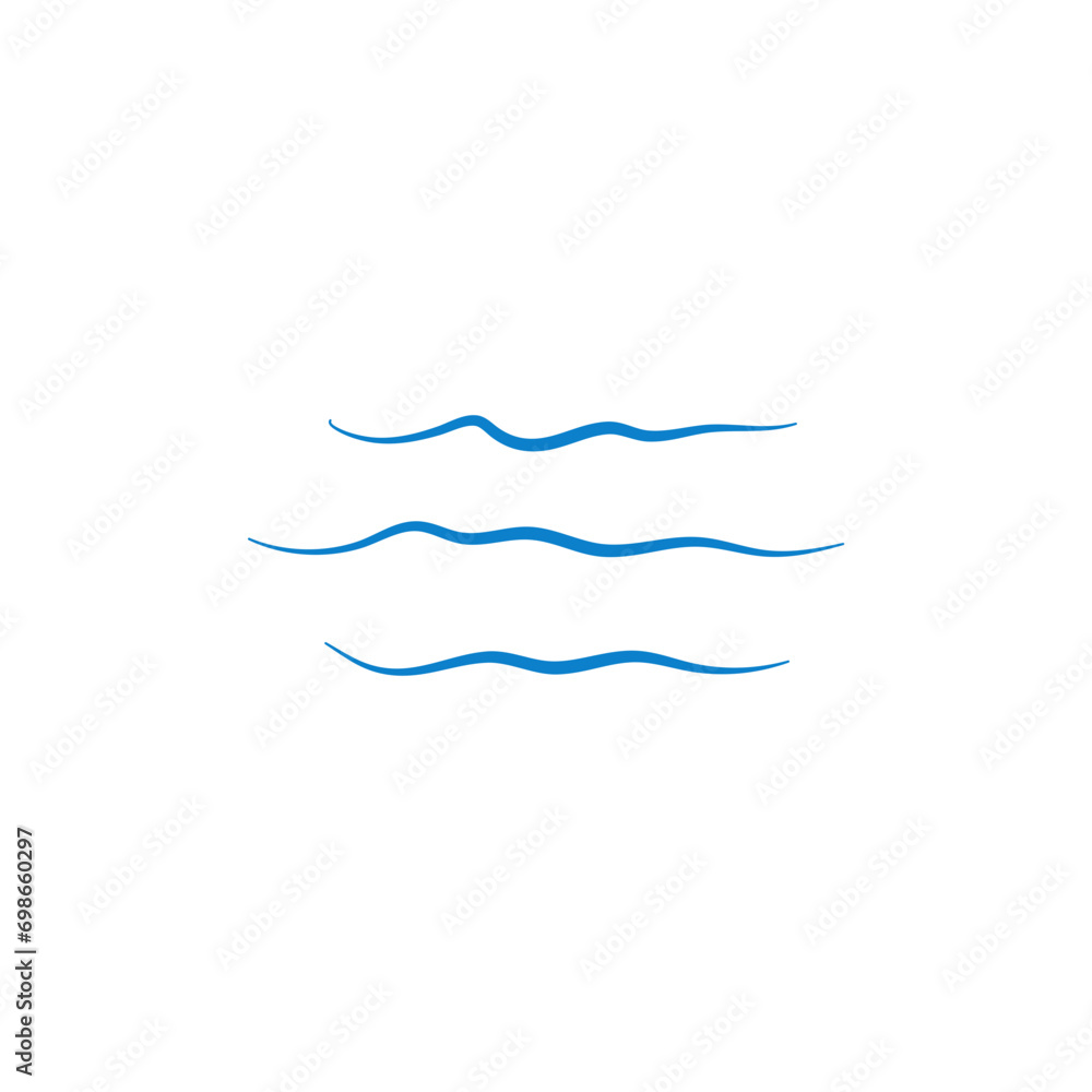 Wave sea line doodle