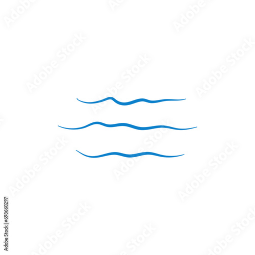 Wave sea line doodle