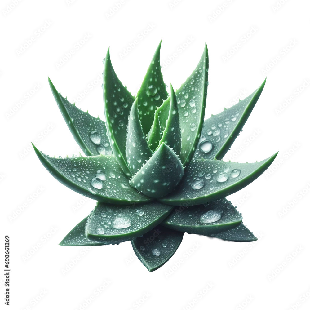 Aloe Vera slice isolated transparent background Ai generative. Aloe Vera slice isolated transparent background Ai generative.