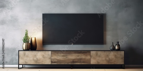 TV cabinet, generative Ai photo