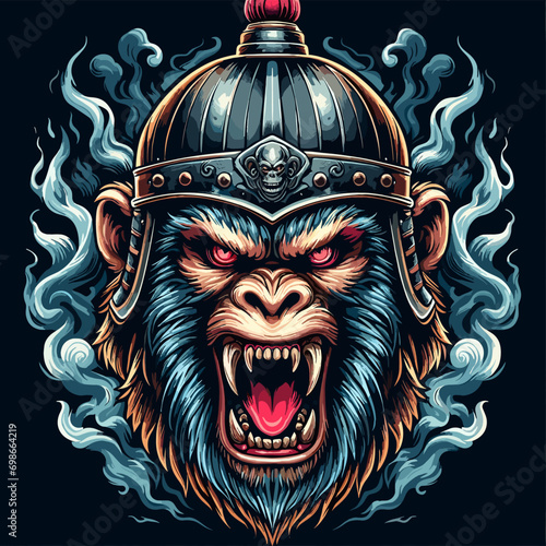 tshirt artwork king monkey