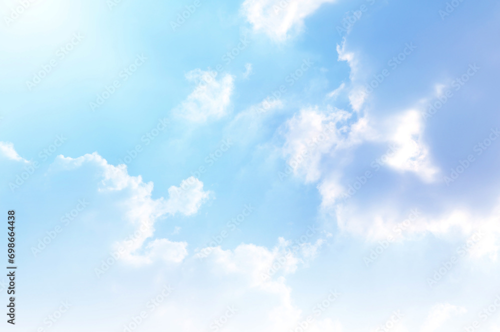 Blue sky with white cloud. The summer heaven is colorful clearing day Good weather and beautiful nature in the morning. Blue sky with white cloud. The summer heaven is colorful clearing day Good weather and beautiful nature in the morning.