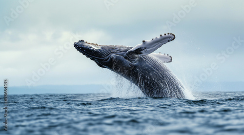 humpback whale jumping out of the water