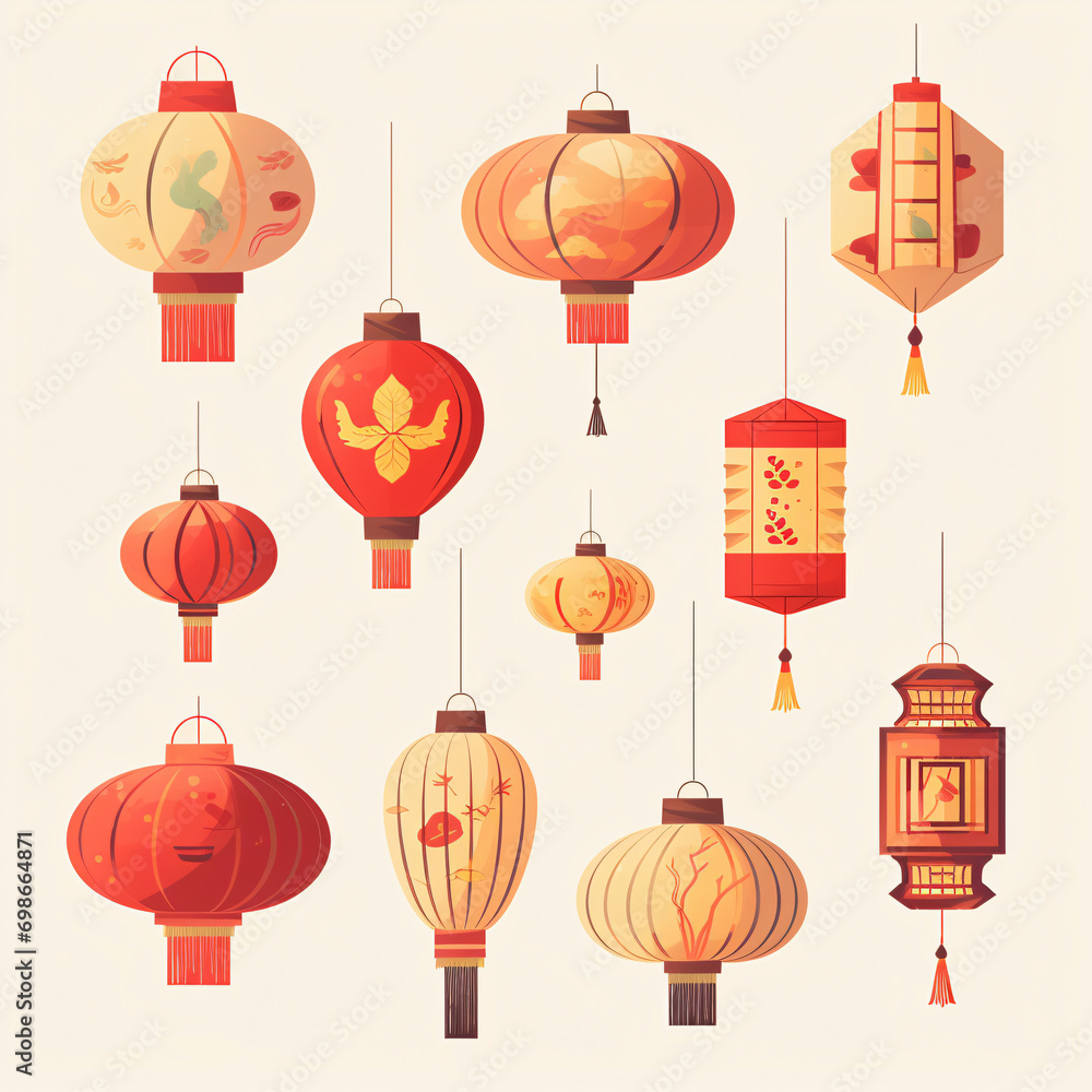 Traditional lantern ICONS for Chinese New Year Lantern Festival
Traditional lantern ICONS for Chinese New Year Lantern Festival