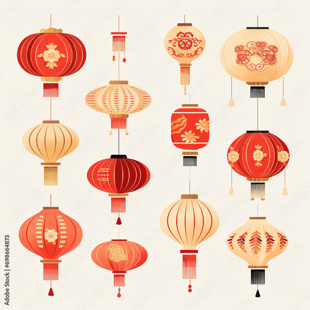 Traditional lantern ICONS for Chinese New Year Lantern Festival
Traditional lantern ICONS for Chinese New Year Lantern Festival