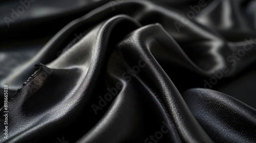 Black Leather Fabric photo