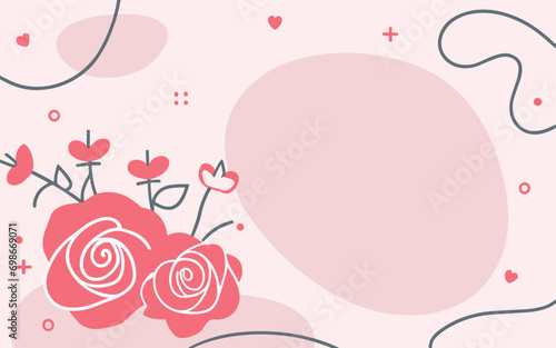 Valentine's day, women's day, spring abstract background poster with copy space. Good for postcards, email header, wallpaper, banner, events, covers, advertising, and more.