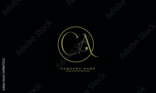CA, AC, C, A Abstract Letters Logo Monogram