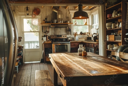 Rustic Farmhouse Kitchen Interior