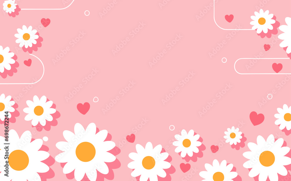 Valentine's day, women's day, spring abstract background poster with copy space. Good for postcards, email header, wallpaper, banner, events, covers, advertising, and more.