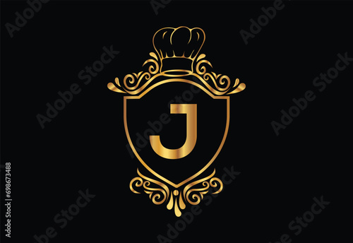 Kitchen chef had with latter J illustrator icon