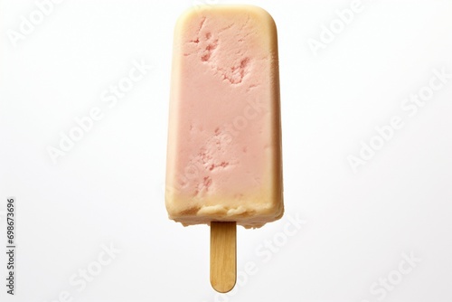 Isolated treat Ice cream stick showcased on a pristine white backdrop
