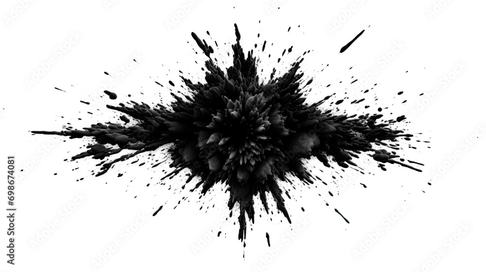 Explosion Abstract Black Splash. Isolated on transparent background Explosion Abstract Black Splash. Isolated on transparent background