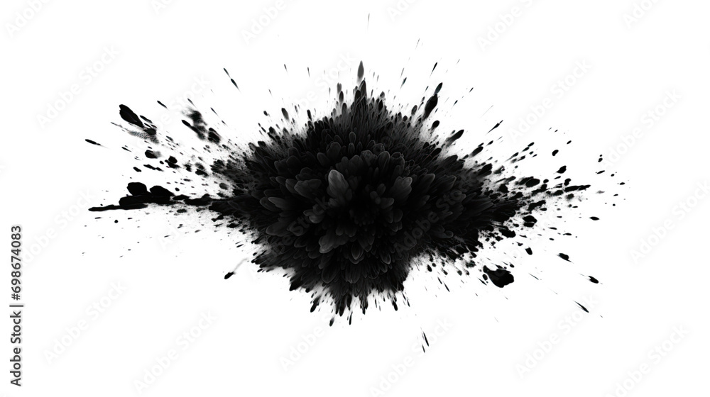 Explosion Abstract Black Splash. Isolated on transparent background Explosion Abstract Black Splash. Isolated on transparent background