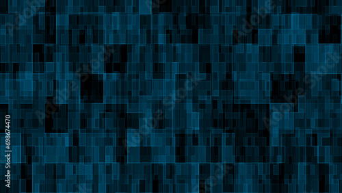 Fototapeta Naklejka Na Ścianę i Meble -  Blue mosaic noise gradient abstract digital background