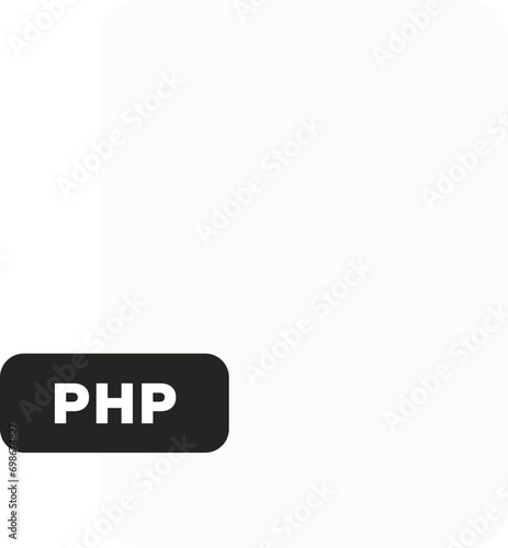 php File icon flat style. File format icon.
