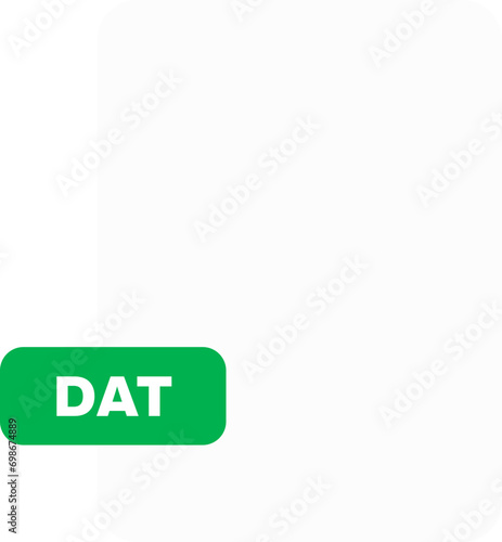 dat File extension icon flat style.