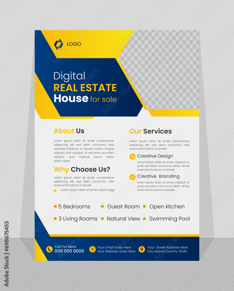 new real estate creative business flyer design mock up new real estate creative business flyer design mock up