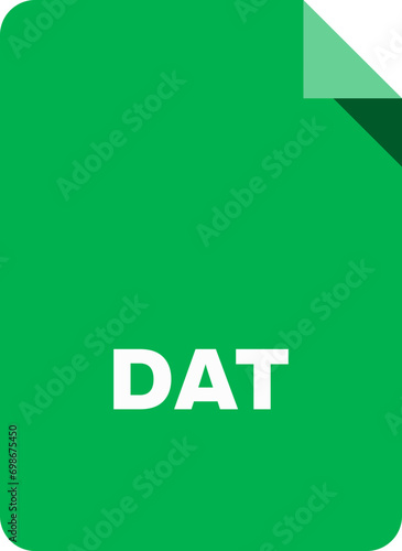 dat File icon flat style. File format icon.