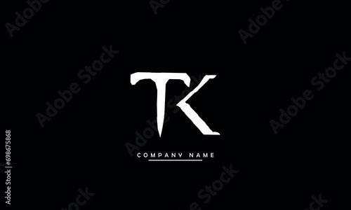 KT, TK K, T Abstract Letters Logo Monogram